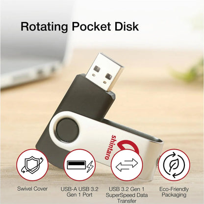 Shintaro 256GB USB 3.0 Rotating Pocket - USB Pocket Drive - Image 3