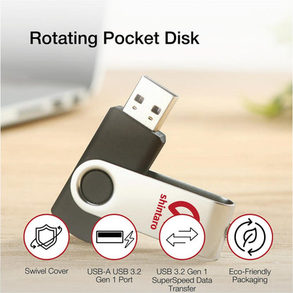 Shintaro 256GB USB 3.0 Rotating Pocket - USB Pocket Drive - Image 3
