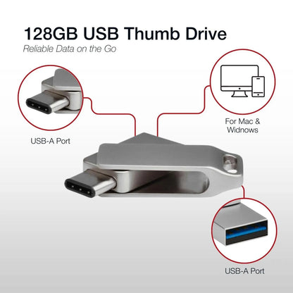 Shintaro 128GB USB-C & USB-A Pocket Disk - USB Pocket Drive - Image 6