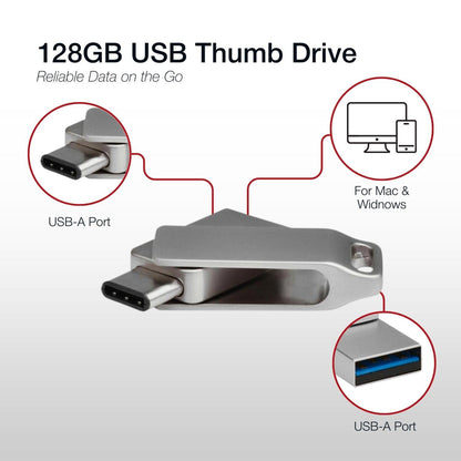 Shintaro 128GB USB-C & USB-A Pocket Disk - USB Pocket Drive - Image 6