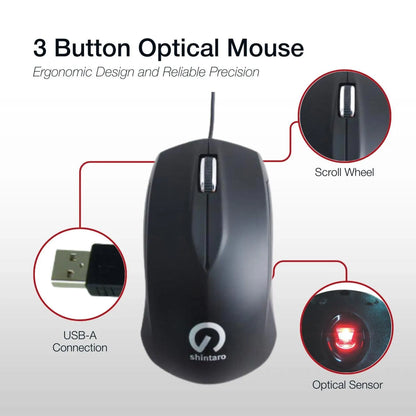 Shintaro 3 Button Optical USB Mouse - Mice - Image 6