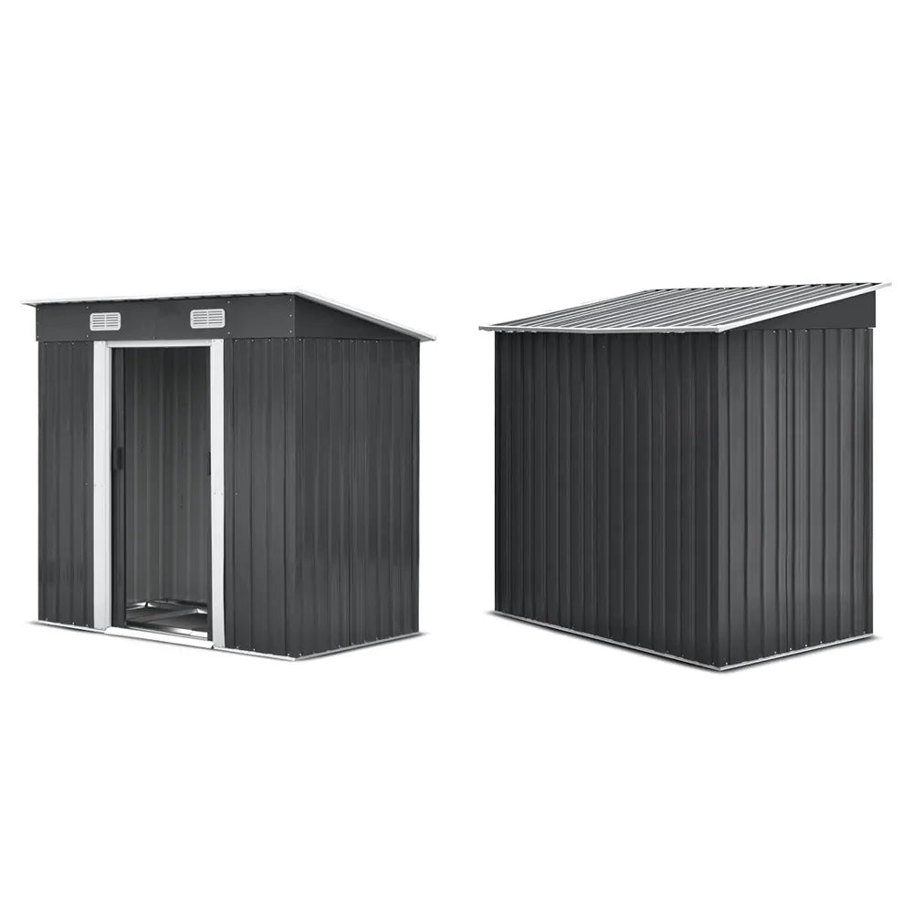 Giantz Garden Shed 1.94x1.21M w/Metal Base Sheds Outdoor Storage Tool Steel House Sliding Door - Image 3