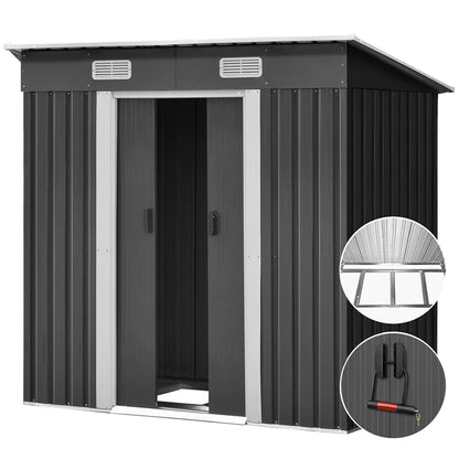 Giantz Garden Shed 1.94x1.21M w/Metal Base Sheds Outdoor Storage Tool Steel House Sliding Door - Image 8