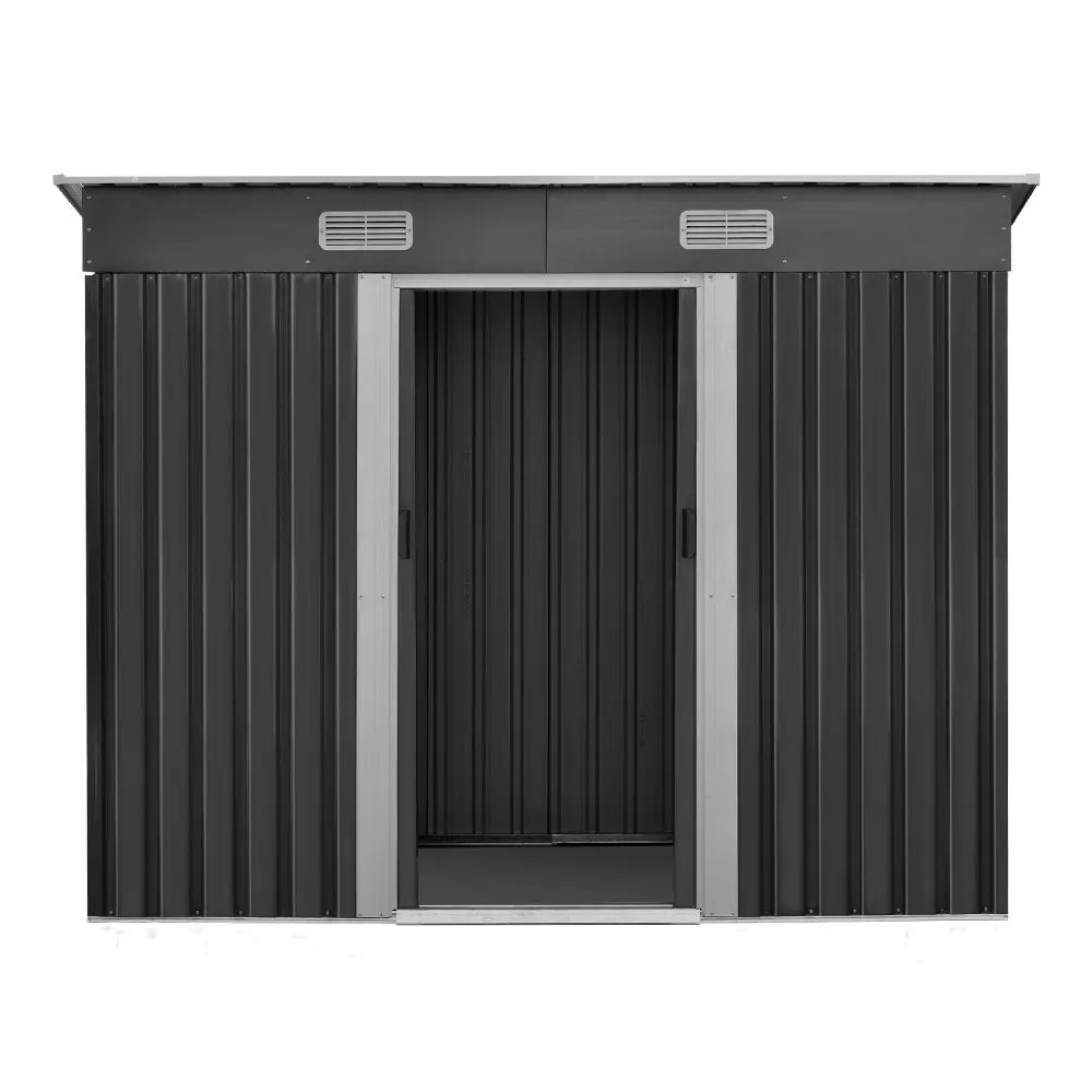 Giantz Garden Shed 2.38x1.31M Sheds Outdoor Storage Tool Metal Workshop Shelter Sliding Door - Image 3