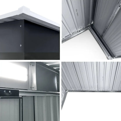 Giantz Garden Shed 2.38x1.31M Sheds Outdoor Storage Tool Metal Workshop Shelter Sliding Door - Image 6