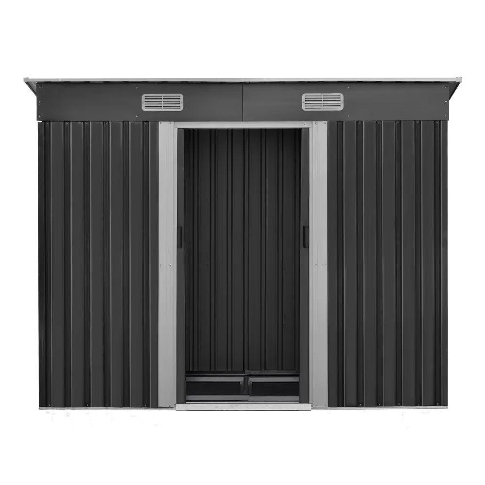 Giantz Garden Shed 2.38x1.31M w/Metal Base Sheds Outdoor Storage Tool Workshop Sliding Door - Image 3