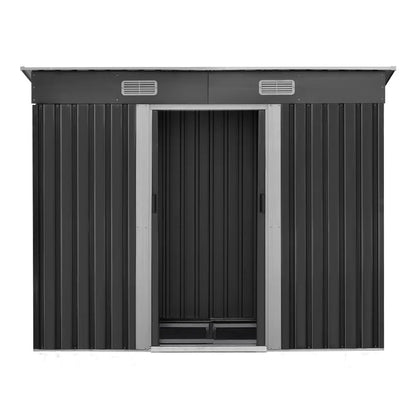 Giantz Garden Shed 2.38x1.31M w/Metal Base Sheds Outdoor Storage Tool Workshop Sliding Door - Image 3