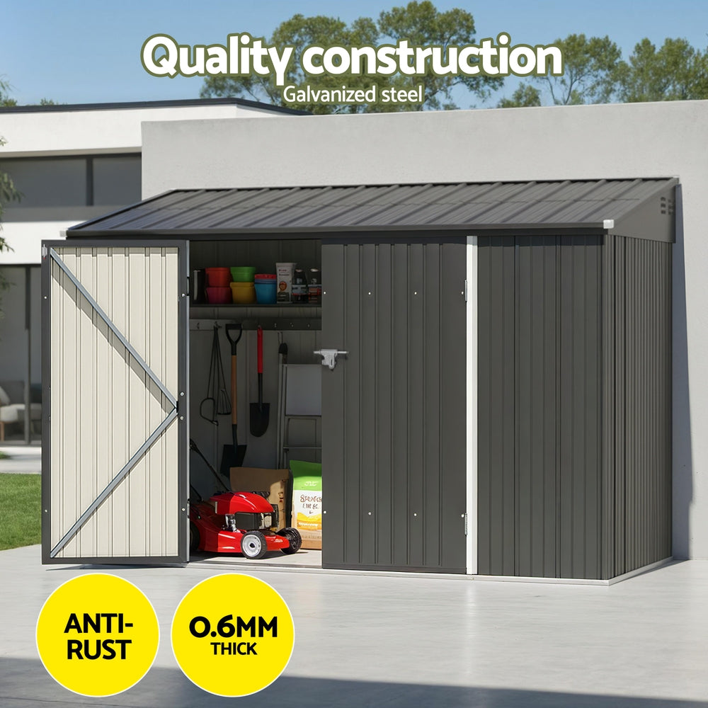 Giantz Garden Shed Galvanised Steel 3.05x1.5M Outdoor Storage Shed Workshop House Shelter - Image 4