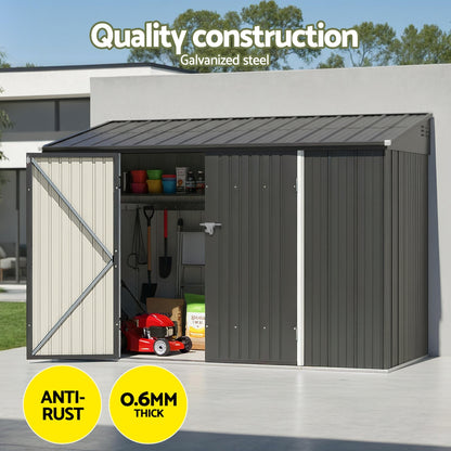 Giantz Garden Shed Galvanised Steel 3.05x1.5M Outdoor Storage Shed Workshop House Shelter - Image 4