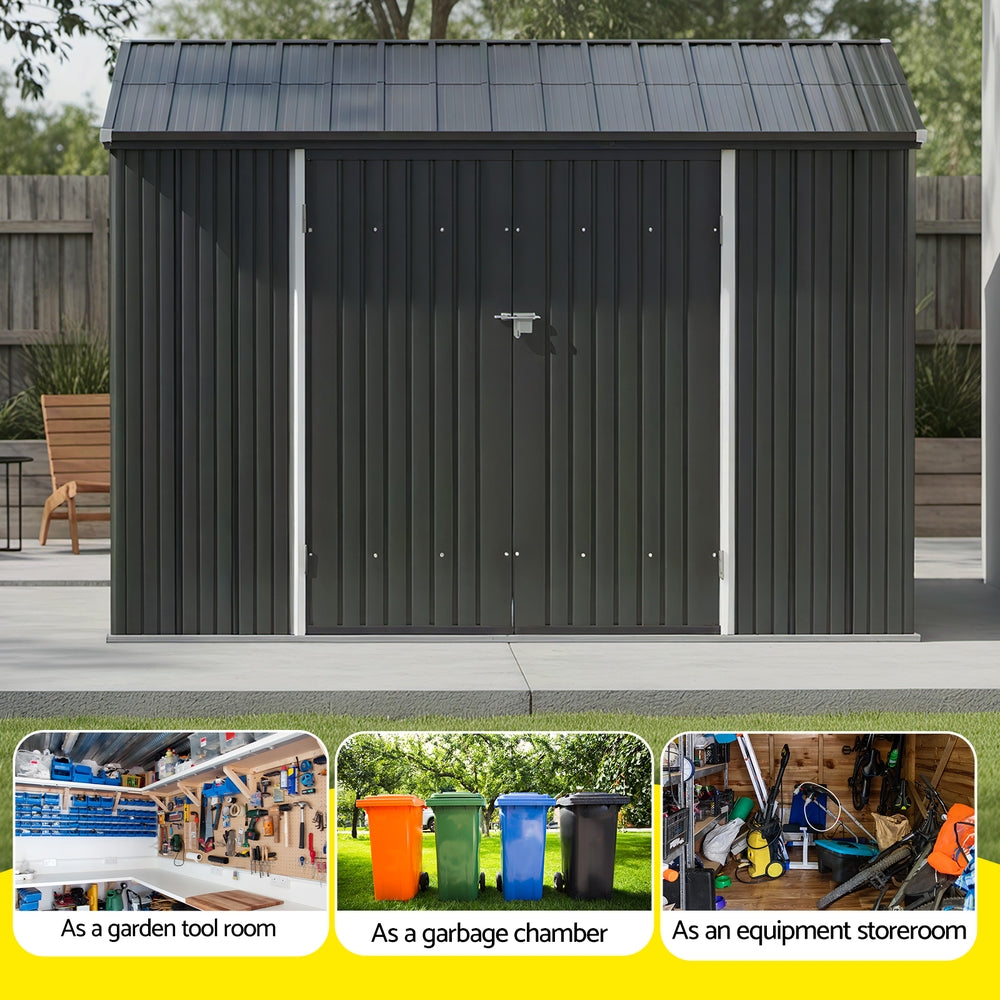 Giantz Garden Shed Galvanised Steel 3.05x1.5M Outdoor Storage Shed Workshop House Shelter - Image 5
