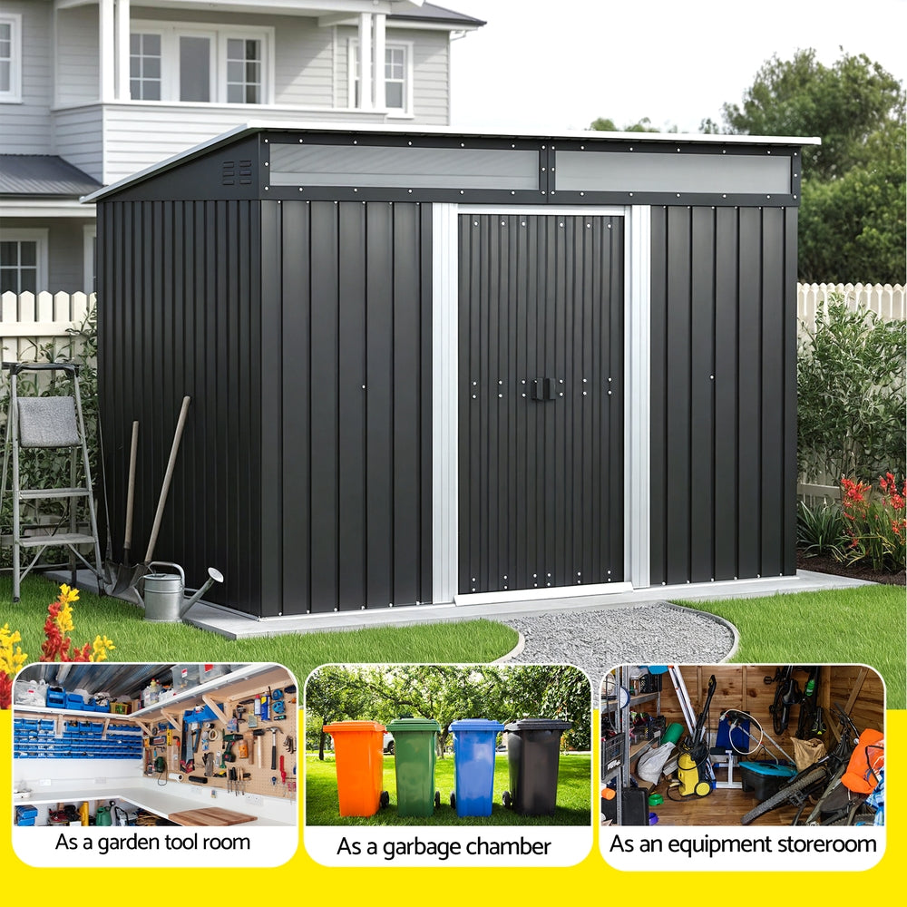 Giantz Garden Shed Outdoor Storage 2.60x1.95M Tool Sheds Workshop House Shelter - Image 4