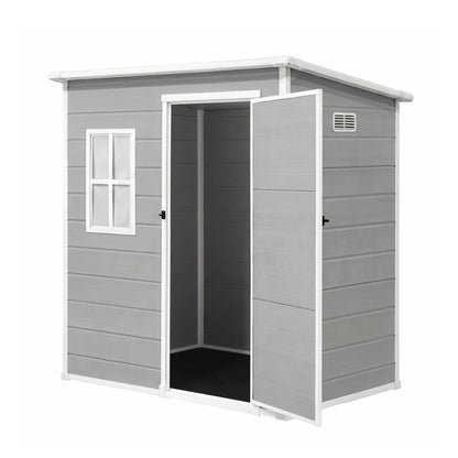 Giantz Garden Shed Outdoor Storage Box 1.87x1.28M Resin Tool Shed Backyard Grey - Image 2