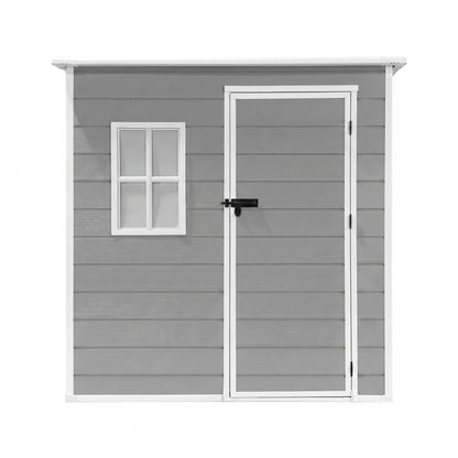 Giantz Garden Shed Outdoor Storage Box 1.87x1.28M Resin Tool Shed Backyard Grey - Image 4