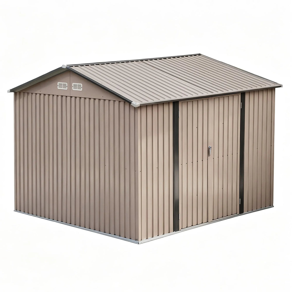 Giantz 3X3M Garden Shed Outdoor Storage Backyard Tool Shed Galvanized Steel Brown - Image 3