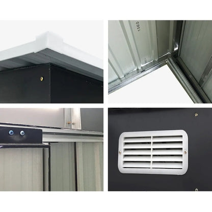 Giantz Garden Shed 2.58x3.14M w/Metal Base Sheds Outdoor Storage Workshop Shelter Sliding Door - Image 6