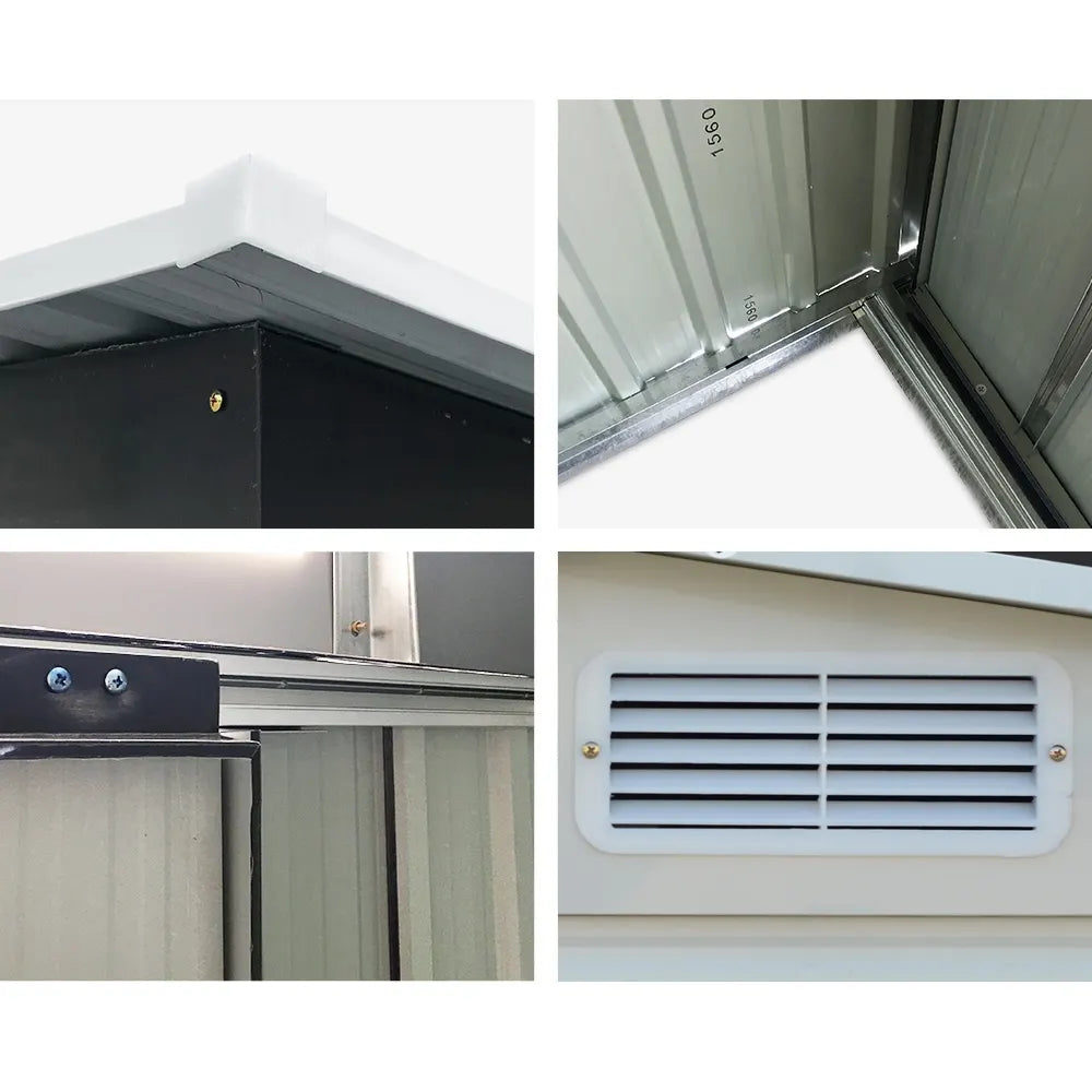 Giantz Garden Shed 2.58x2.07M Sheds Outdoor Storage Workshop Metal Shelter Sliding Door - Image 6