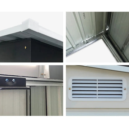Giantz Garden Shed 2.58x2.07M Sheds Outdoor Storage Workshop Metal Shelter Sliding Door - Image 6