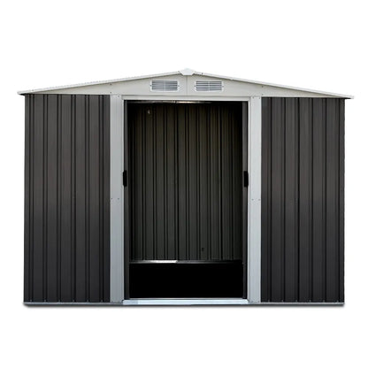 Giantz Garden Shed 2.58x2.07M w/Metal Base Sheds Outdoor Storage Double Door Tool - Image 3