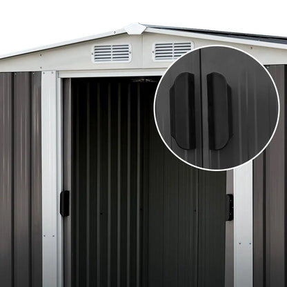 Giantz Garden Shed 2.58x2.07M w/Metal Base Sheds Outdoor Storage Double Door Tool - Image 5