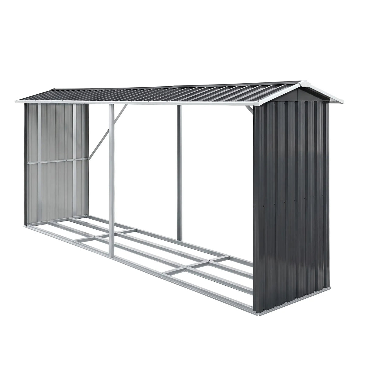 Giantz Firewood Storage Shed 334.5CM x 92CM Outdoor Log Rack Galvanised Steel Wood Holder