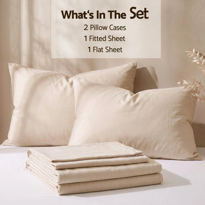 Giselle Double Sheet Set 150 GSM Anti-pilling Micro Flannel, Fast Drying Lightweight 4 Piece, 40CM Deep Pocket Fits Thick Mattress, Cream White - Image 6