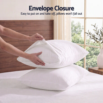 Giselle Double 500TC Cotton 4Pcs Sheet Set with 40cm Extra Deep Pocket for Thick Mattresses Sateen Weave for Sweaty Nights White - Image 6