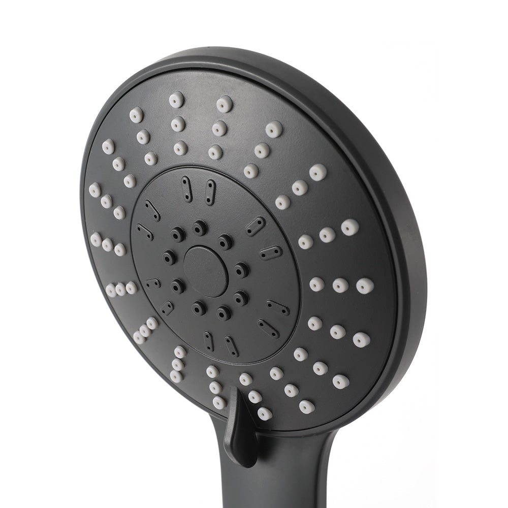Handheld Shower Head 4.5" High Pressure 5 Modes Poweful Round Black - Image 3