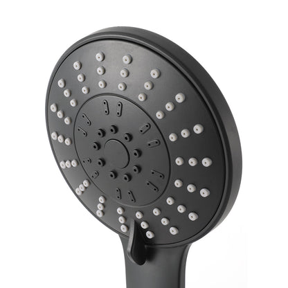 Handheld Shower Head 4.5" High Pressure 5 Modes Poweful Round Black - Image 3
