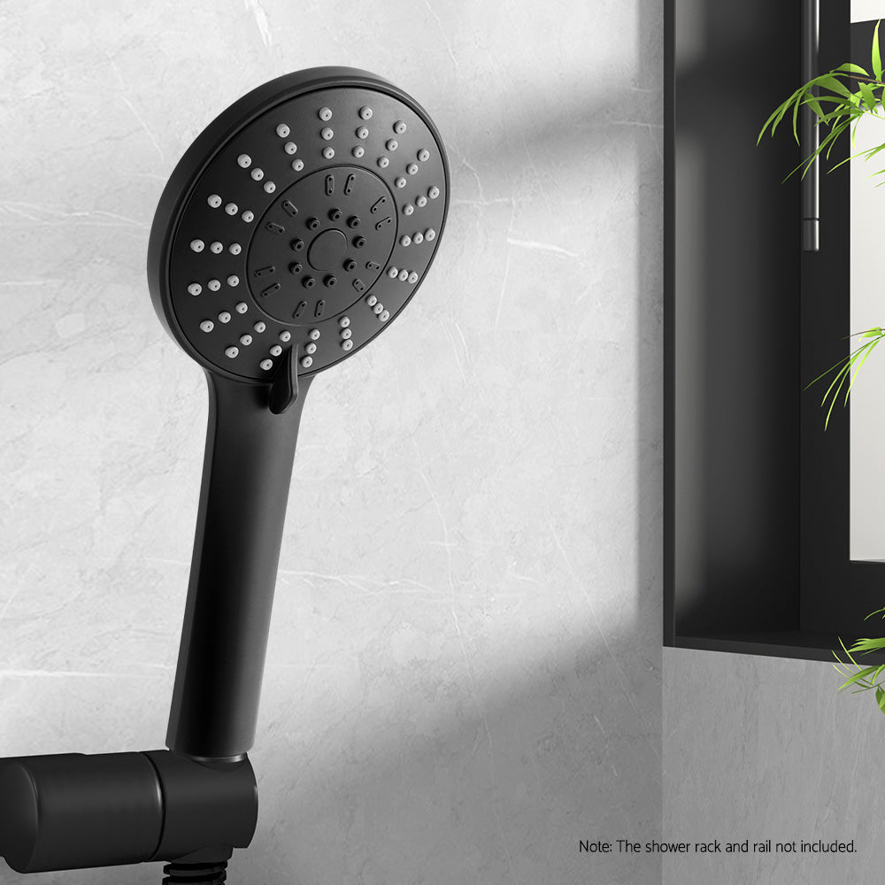 Handheld Shower Head 4.5" High Pressure 5 Modes Poweful Round Black - Image 5