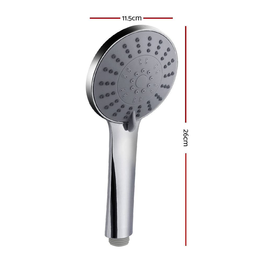Handheld Shower Head 4.5" High Pressure 5 Modes Poweful Round Chrome - Image 2