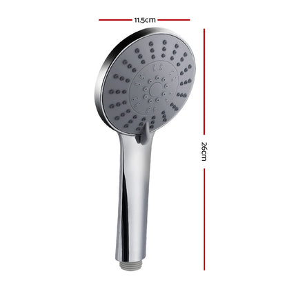 Handheld Shower Head 4.5" High Pressure 5 Modes Poweful Round Chrome - Image 2