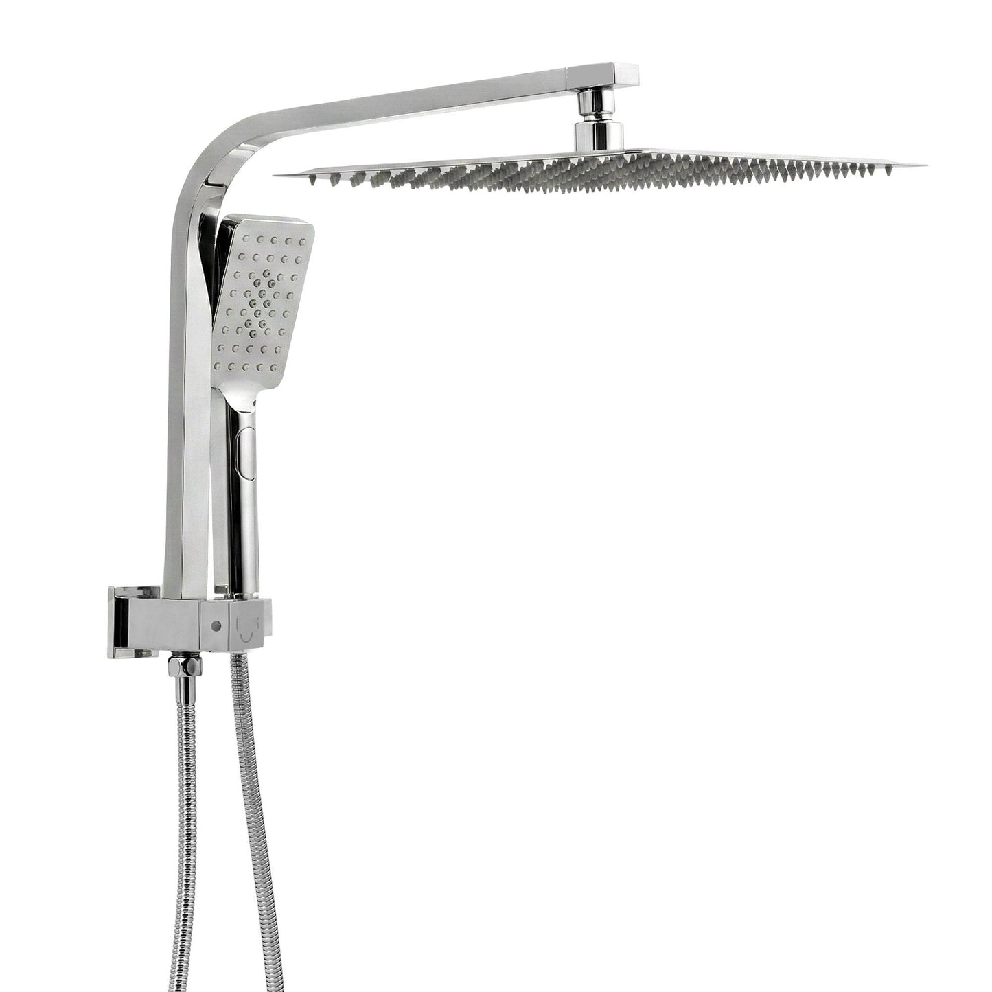 12" Rain Shower Head Set with 3-Mode Handheld Brass High Pressure WELS Chrome - Image 2