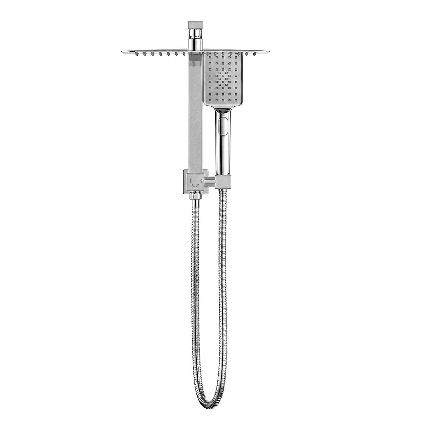 12" Rain Shower Head Set with 3-Mode Handheld Brass High Pressure WELS Chrome - Image 4