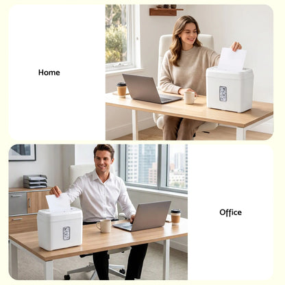 DEVANTI 8L Small Tabletop Paper Shredder 4 Sheet P4 Cross Cut Home Office - Image 9