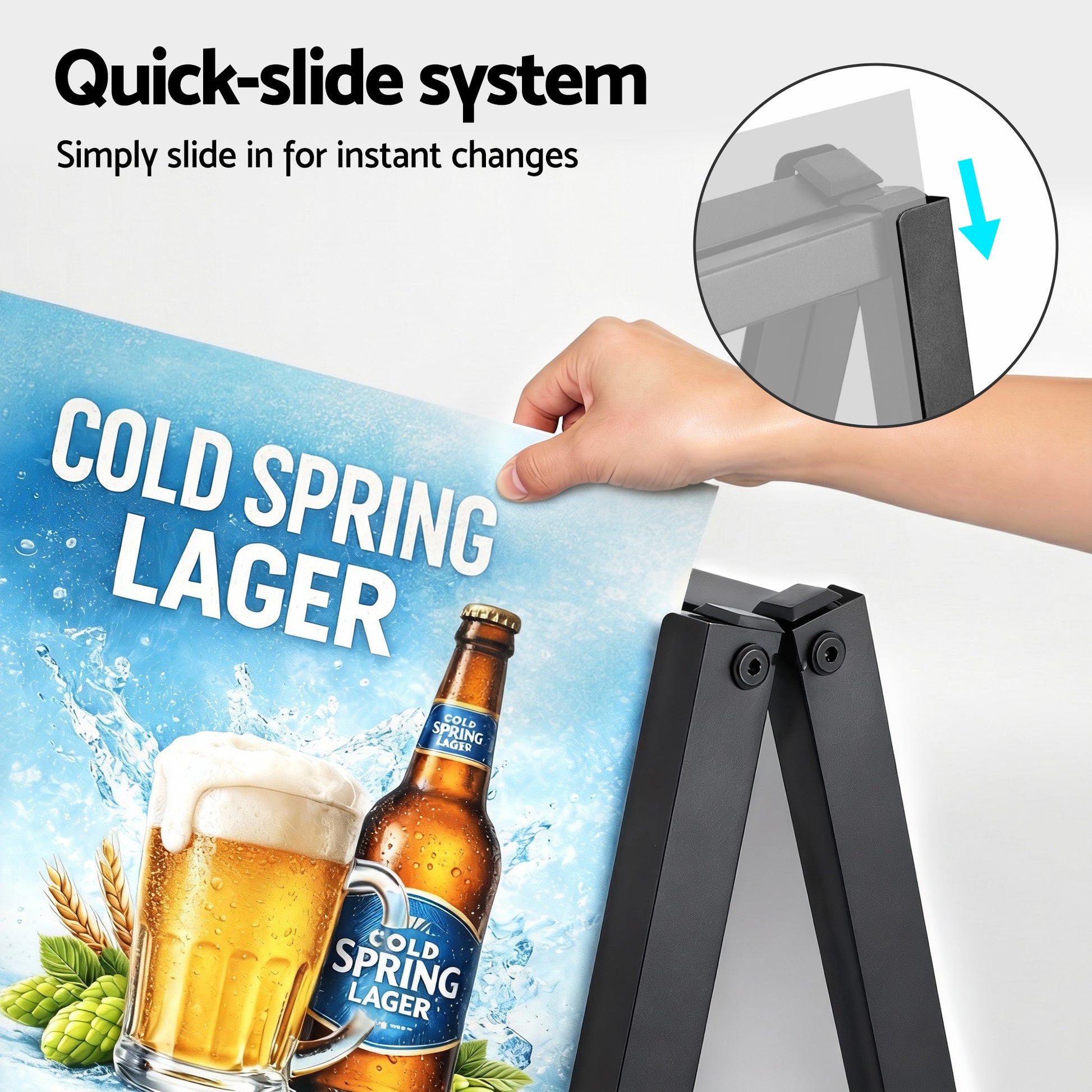 A1 Frame Sign Stand Double Sided Poster Display Board Outdoor Advertising 60x90cm - Image 5