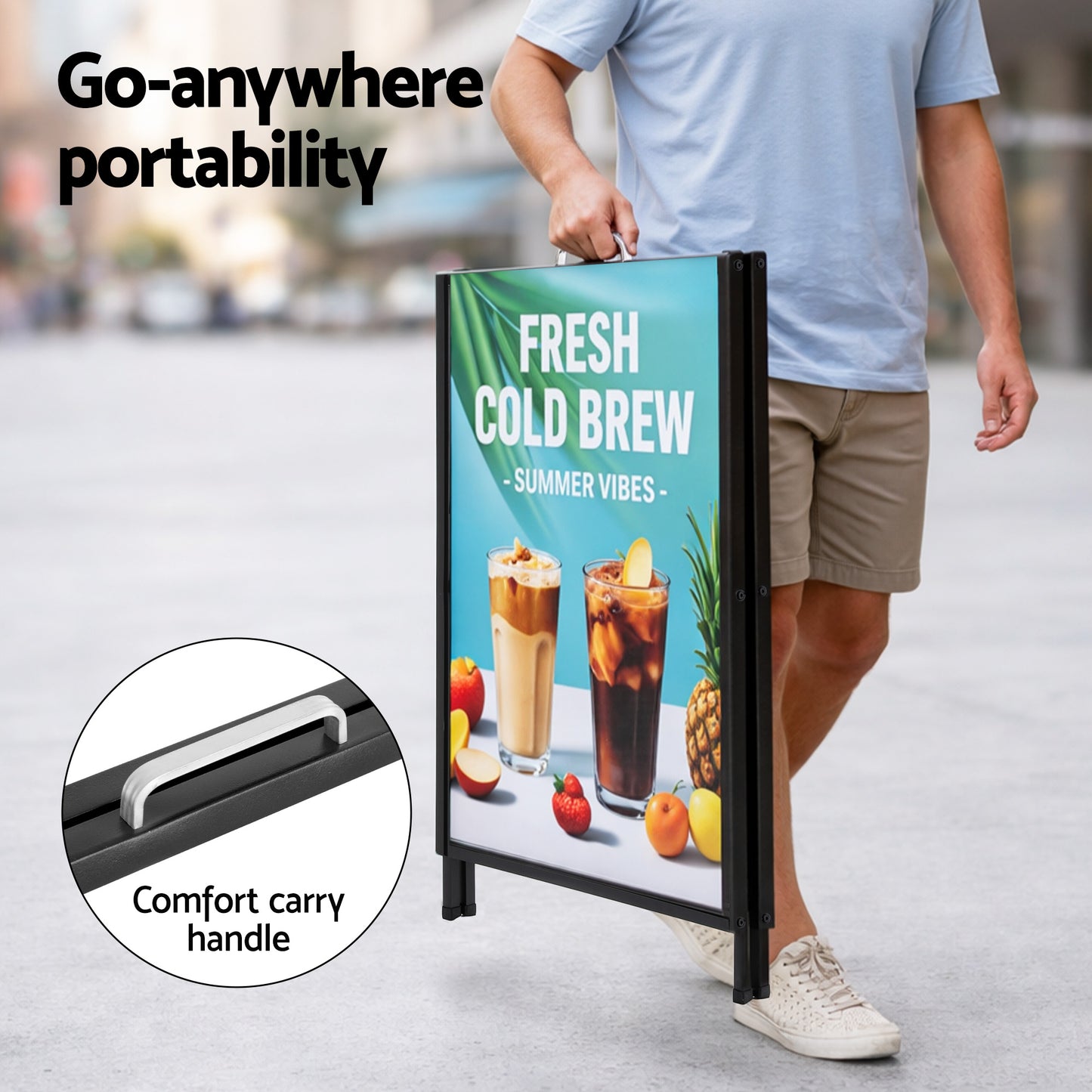 A1 Frame Sign Stand Double Sided Poster Display Board Outdoor Advertising 60x90cm - Image 6