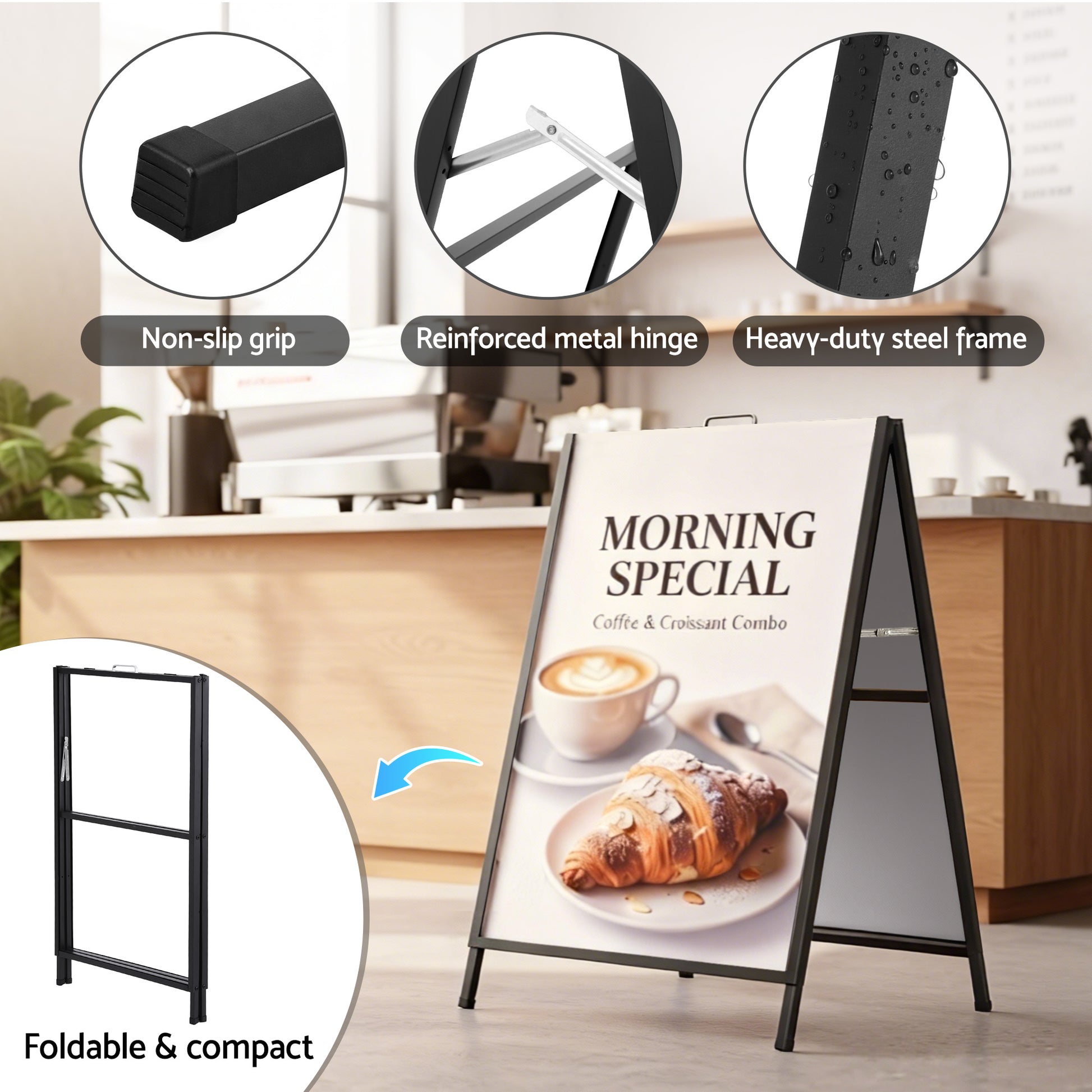 A1 Frame Sign Stand Double Sided Poster Display Board Outdoor Advertising 60x90cm - Image 8