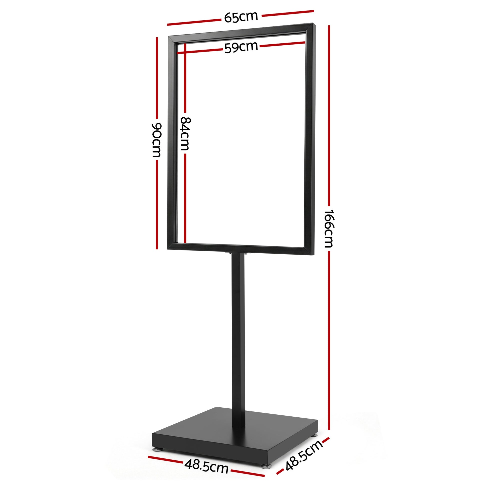 A1 Frame Pedestal Sign Holder Poster Stand Display Board Double Sided 60x90cm - Image 2