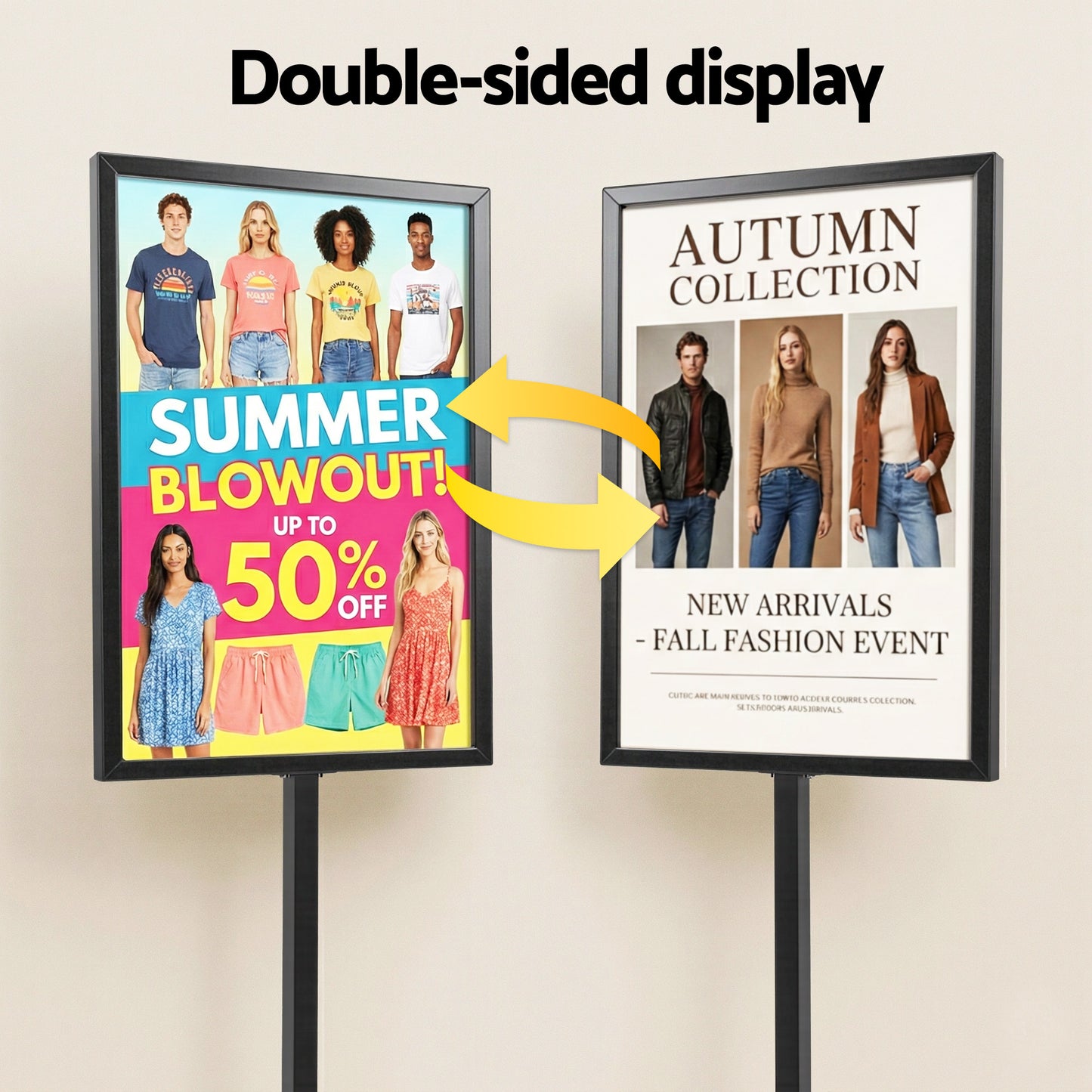 A1 Frame Pedestal Sign Holder Poster Stand Display Board Double Sided 60x90cm - Image 6