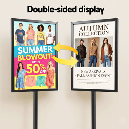 A1 Frame Pedestal Sign Holder Poster Stand Display Board Double Sided 60x90cm - Image 6