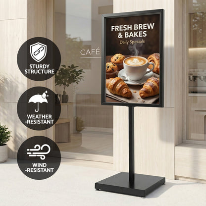 A1 Frame Pedestal Sign Holder Poster Stand Display Board Double Sided 60x90cm - Image 7