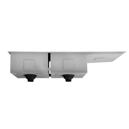 Cefito Kitchen Sink 111X45CM Stainless Steel Basin Double Bowl Silver - Image 5