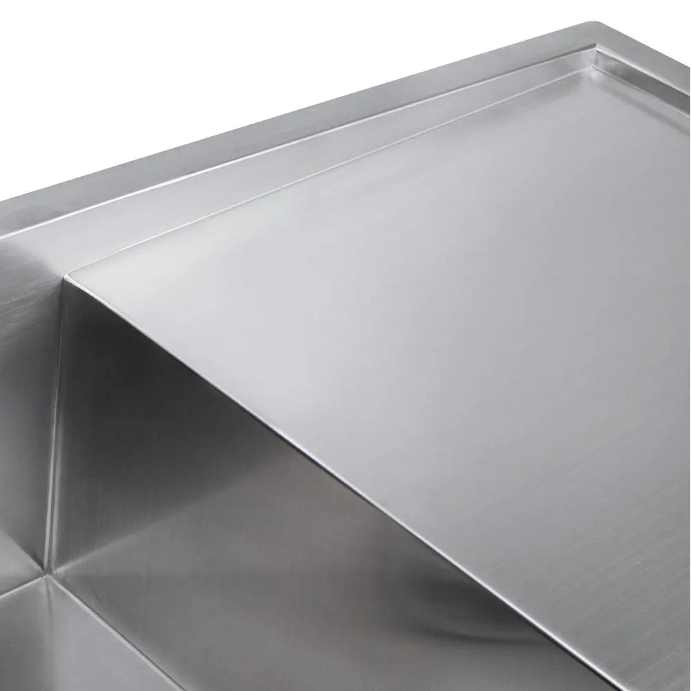 Cefito Kitchen Sink 111X45CM Stainless Steel Basin Double Bowl Silver - Image 6
