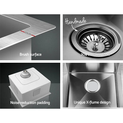 Cefito Kitchen Sink 51X45CM Stainless Steel Basin Single Bowl Silver - Image 7