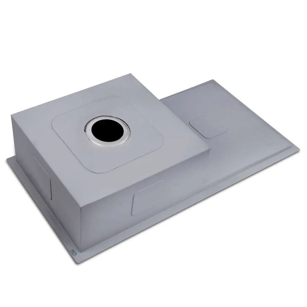 Cefito Kitchen Sink 87X45CM Stainless Steel Basin Single Bowl Silver - Image 4