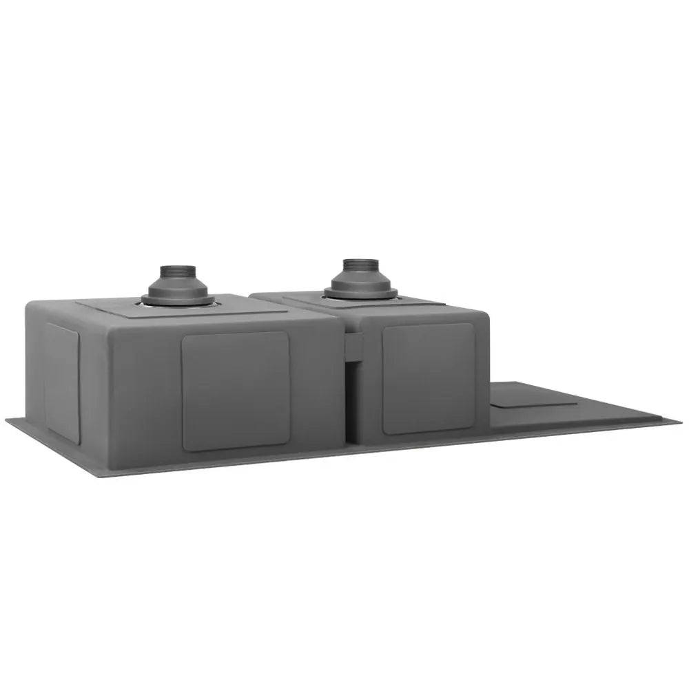 Cefito Kitchen Sink 100X45CM Stainless Steel Basin Double Bowl Nano Black - Image 4
