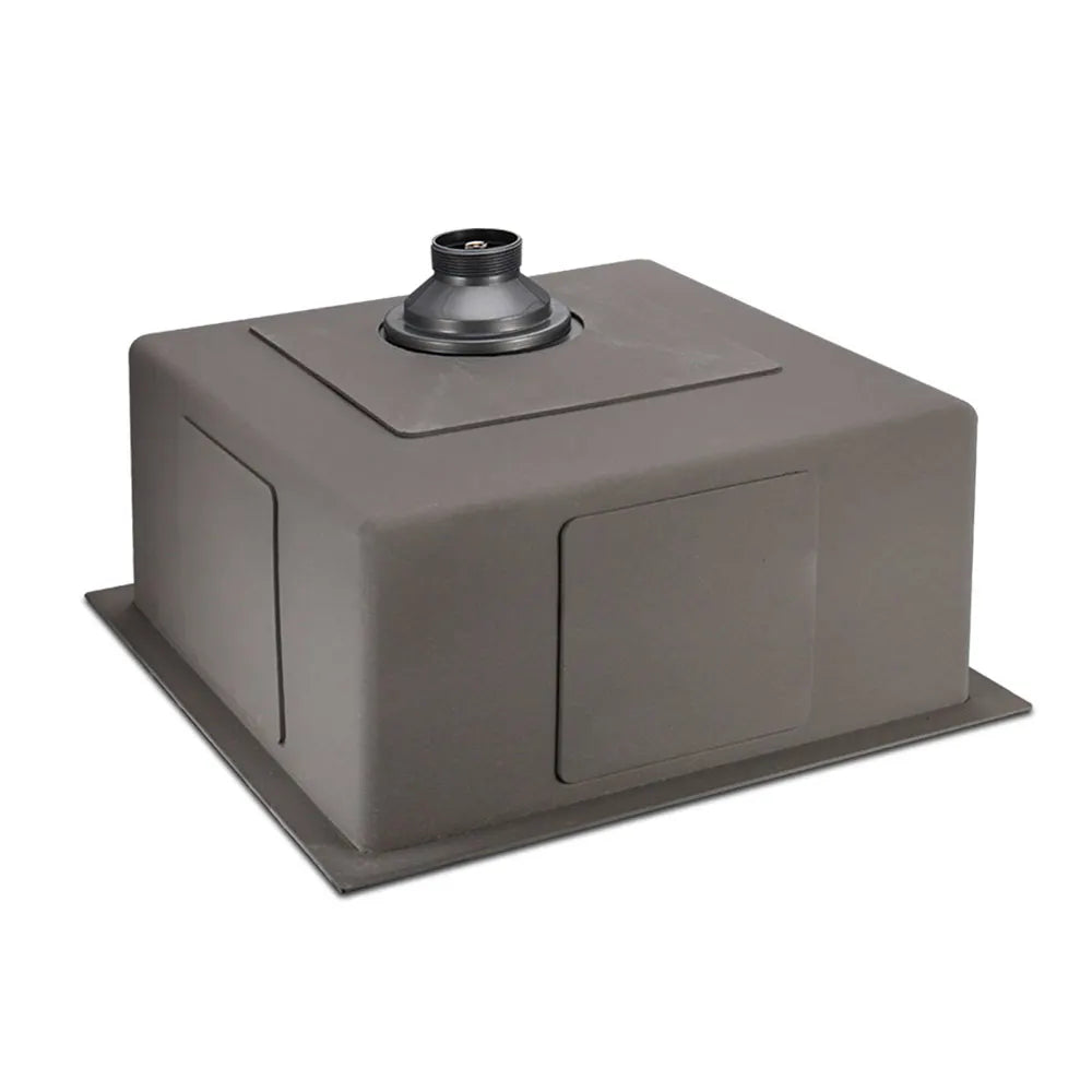 Cefito Kitchen Sink 44X44CM Stainless Steel Basin Single Bowl Black - Image 4