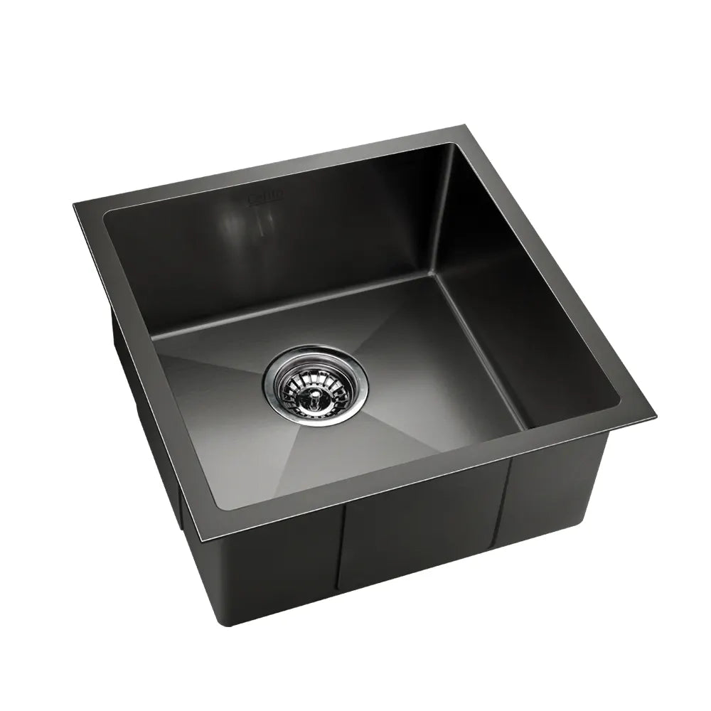 Cefito Kitchen Sink 51X45CM Stainless Steel Basin Single Bowl Black - Image 8