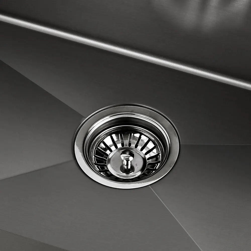 Cefito Kitchen Sink 70X45CM Stainless Steel Basin Single Bowl Black - Image 5