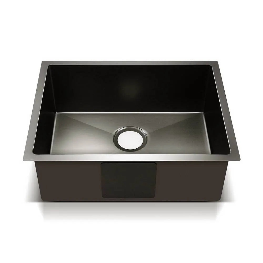 Cefito Kitchen Sink 60X45CM Stainless Steel Basin Single Bowl Black - Image 3